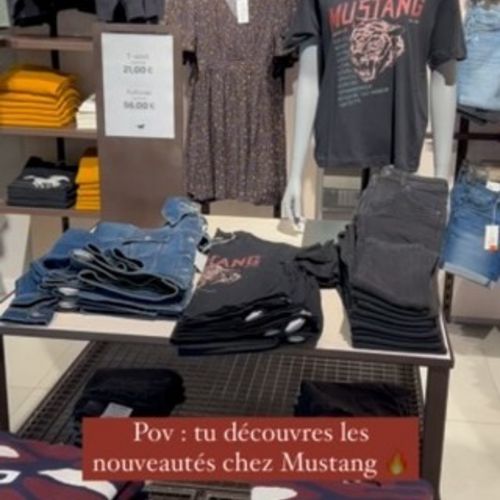 Séance essayage dans la boutique Mustang 🔥 Pour quelle nouveauté allez-vous craquer ? 😍 #designeroutletluxembourg...